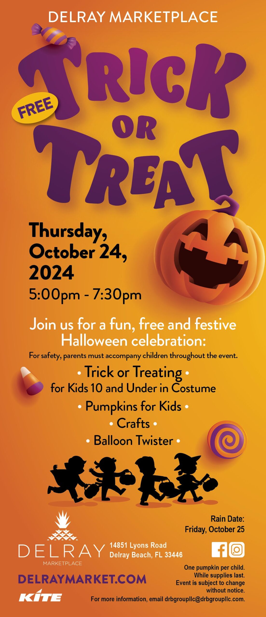 Delray Marketplace Hosting FREE Trick-Or-Treating Event 2024